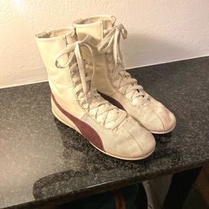 Fenty x Puma Eskiva Hi White & Purple Sneakers Size 7